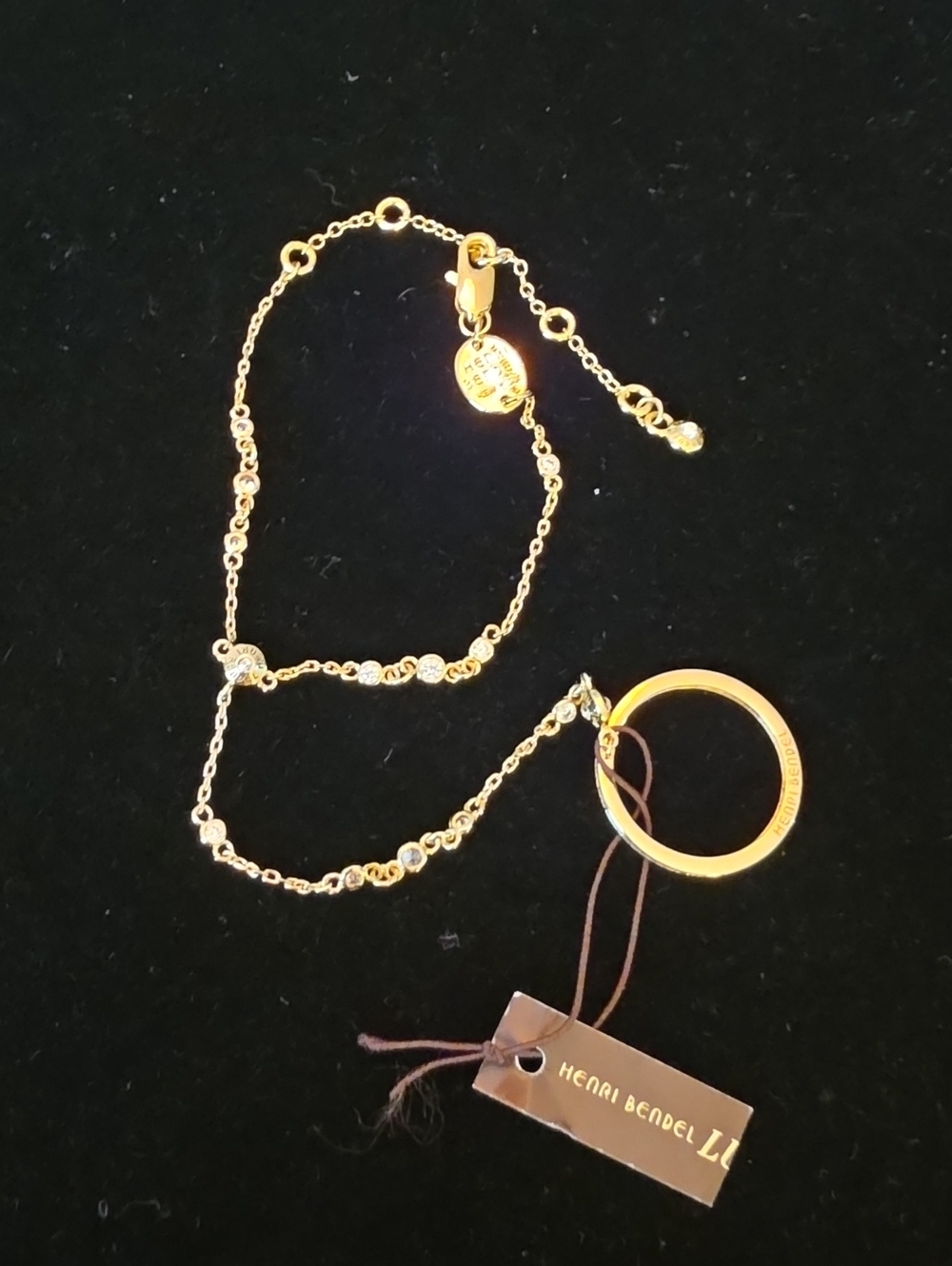 henri bendel Ring Hand Wristlet Chain Bracelet